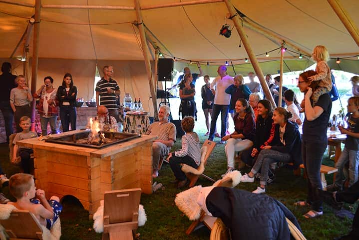 glamping in een tipitent