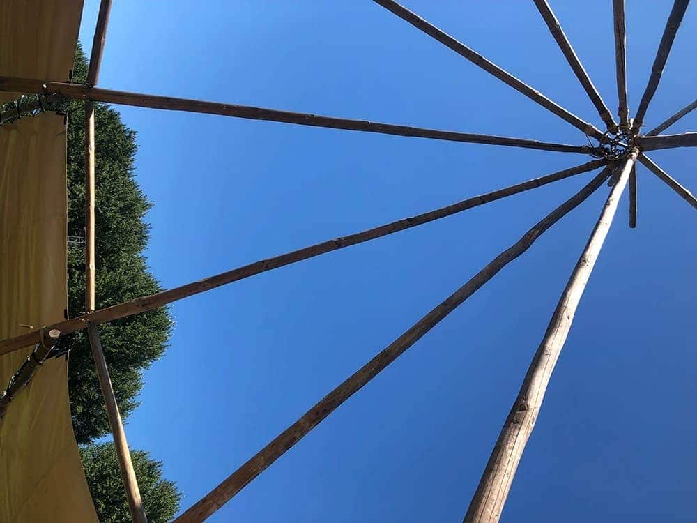 giant fire tipi vanaf boven