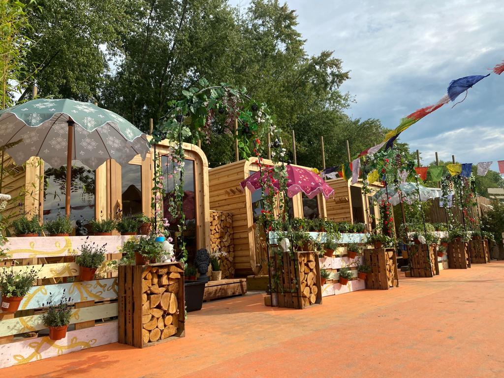 Mobiele Luna Sauna voor groepen op evenement