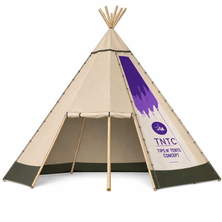 Corporate events 4 Cirrus 40 Nordic Tipi met gepersonaliseerde reclame en branding op het tentdoek